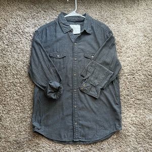 Men’s Aeropostale Gray Denim Soft Button-up Shirt